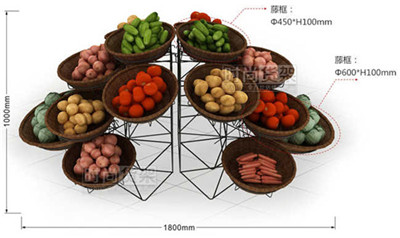 超市貨架_果蔬展示架